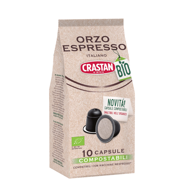 Crastan Bio Orzo con Zenzero e Arancia Capsule Compatibili con Macchine Dolce  Gusto 10 x 2,5 g